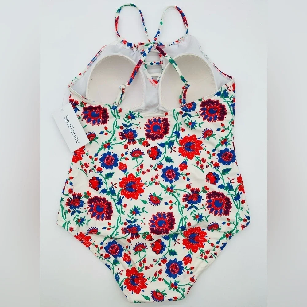 SEA FANCY Floral One Piece Swimsuit Size XL NWT - Picture 5 of 8